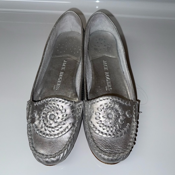 Jack Rogers Silver Women's Loafers - Picture 2 of 7